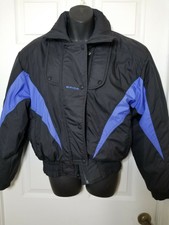 Vtg Sun Ice Ski Jacket 90's Coat Womans Size 10 Black Purple