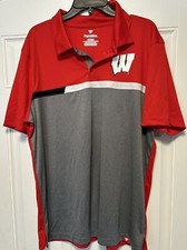 Wisconsin Badgers Fanatics Polo- Men  s Xl- NWOT