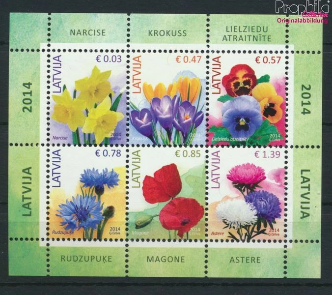 Letonia Bloque 34 (completa edición) nuevo con goma original 2014 flo (9562985 - Imagen 1 de 1