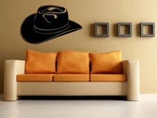 Cowboy Hat Texas Lone Star State Wall Decor Mural Vinyl Decal Art Sticker M595