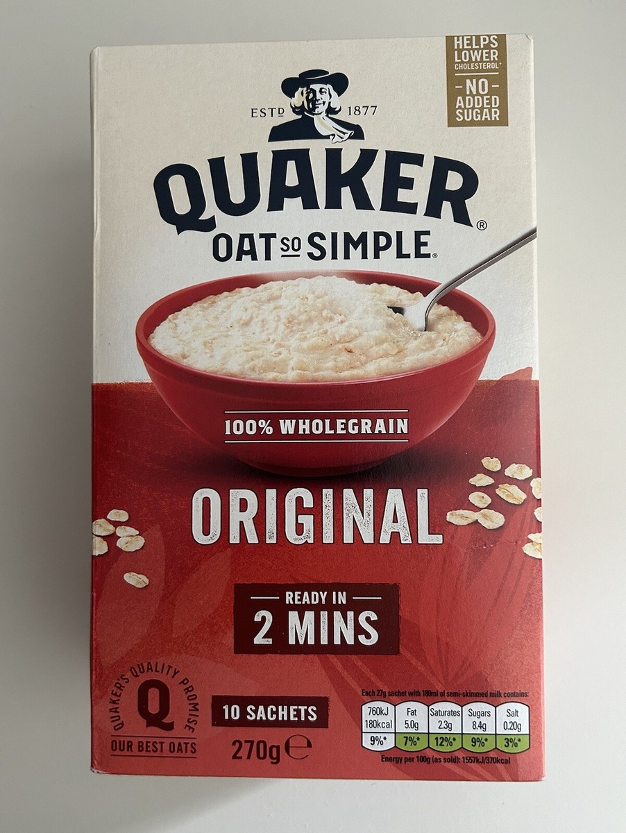 Quaker Oat So Simple Original Porridge Sachets 10x27g - One Stop