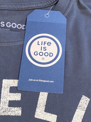 Life Is Good Shirt Mens Medium Blue Crusher Tee Shell Yeah Turtle New - Picture 5 of 7
