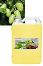 8LB / 1 Gallon 100% EXTRA PURE UNREFINED RAW GOLDEN JOJOBA HOHOBA OIL COLD PRESS