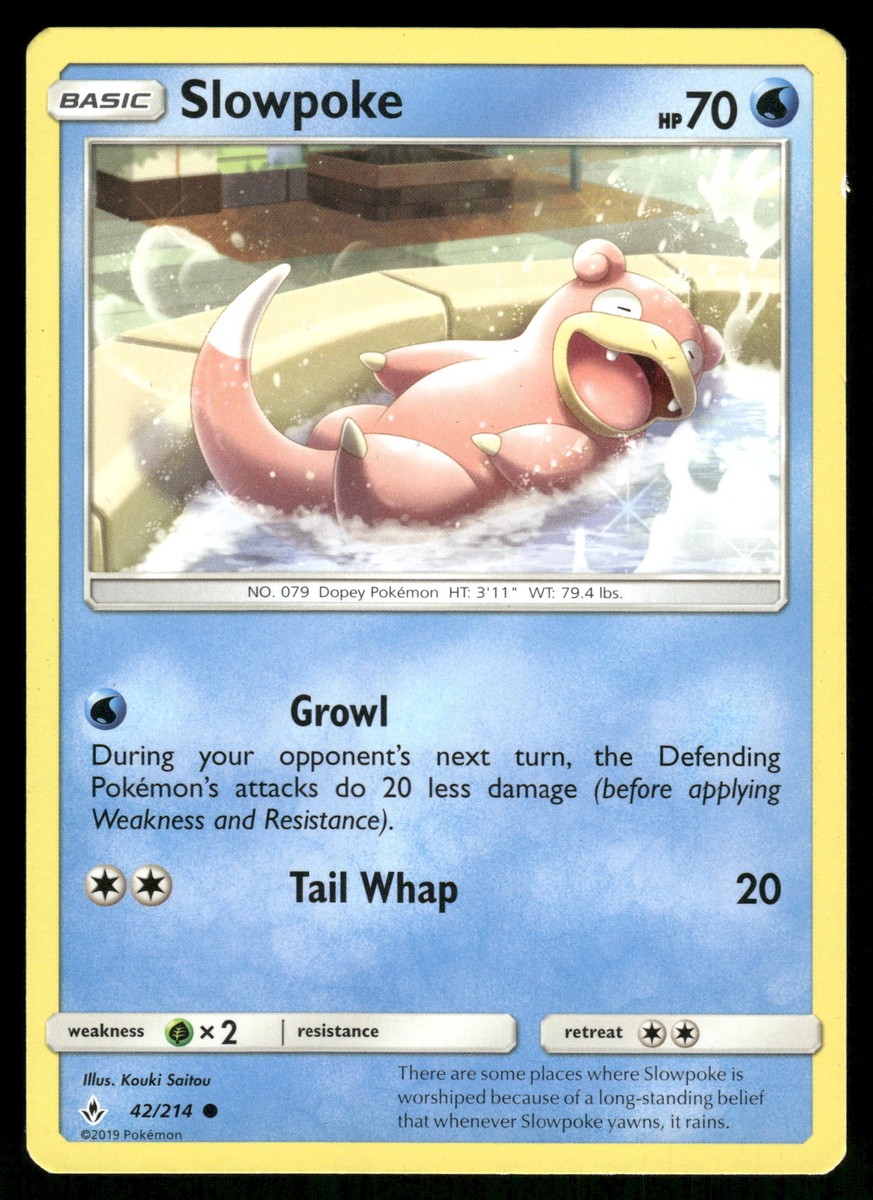 Slowpoke 42/214 SM - Unbroken Bonds Pokemon | eBay