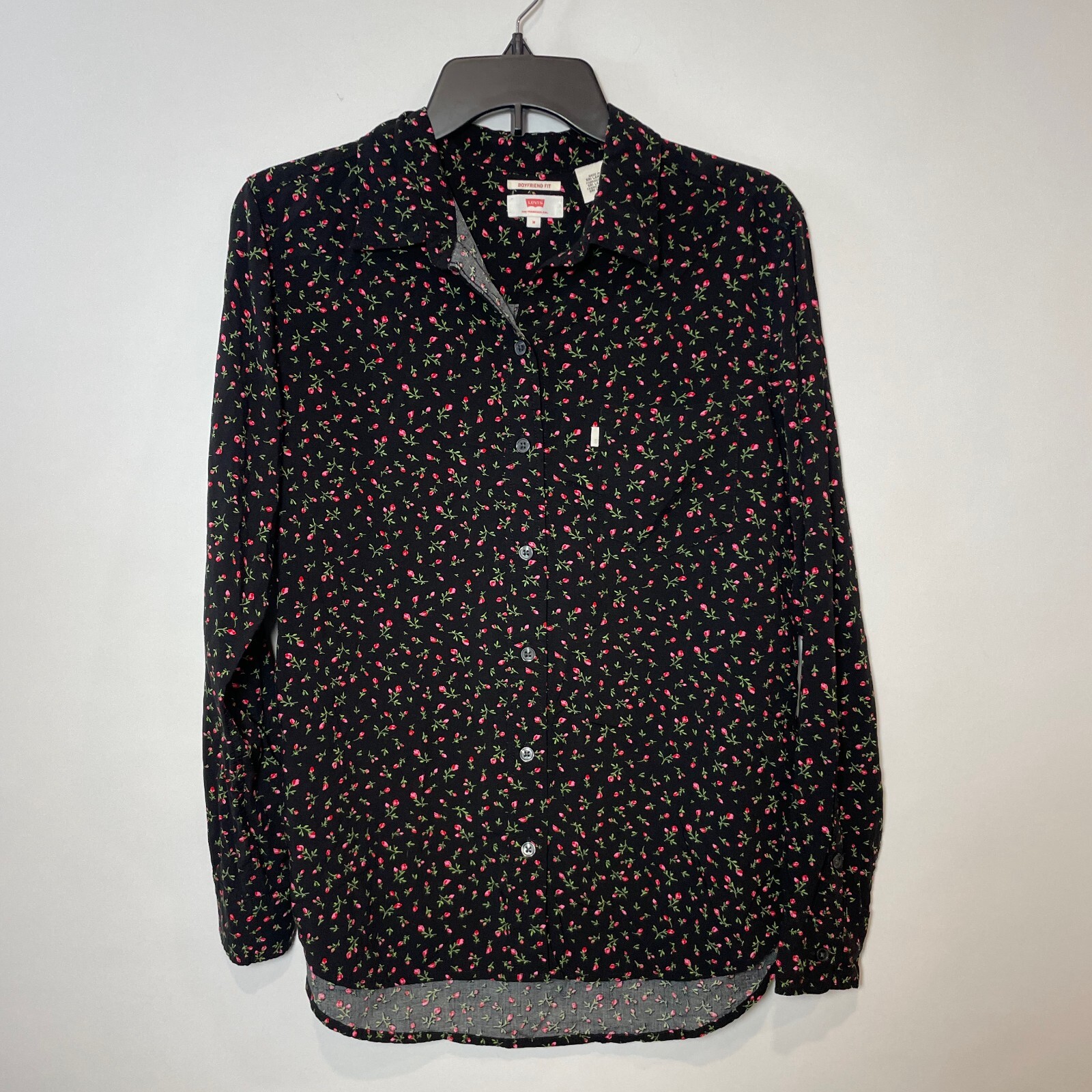 Levi's Womens Boyfriend Fit Floral Button Down Shirt … Gem