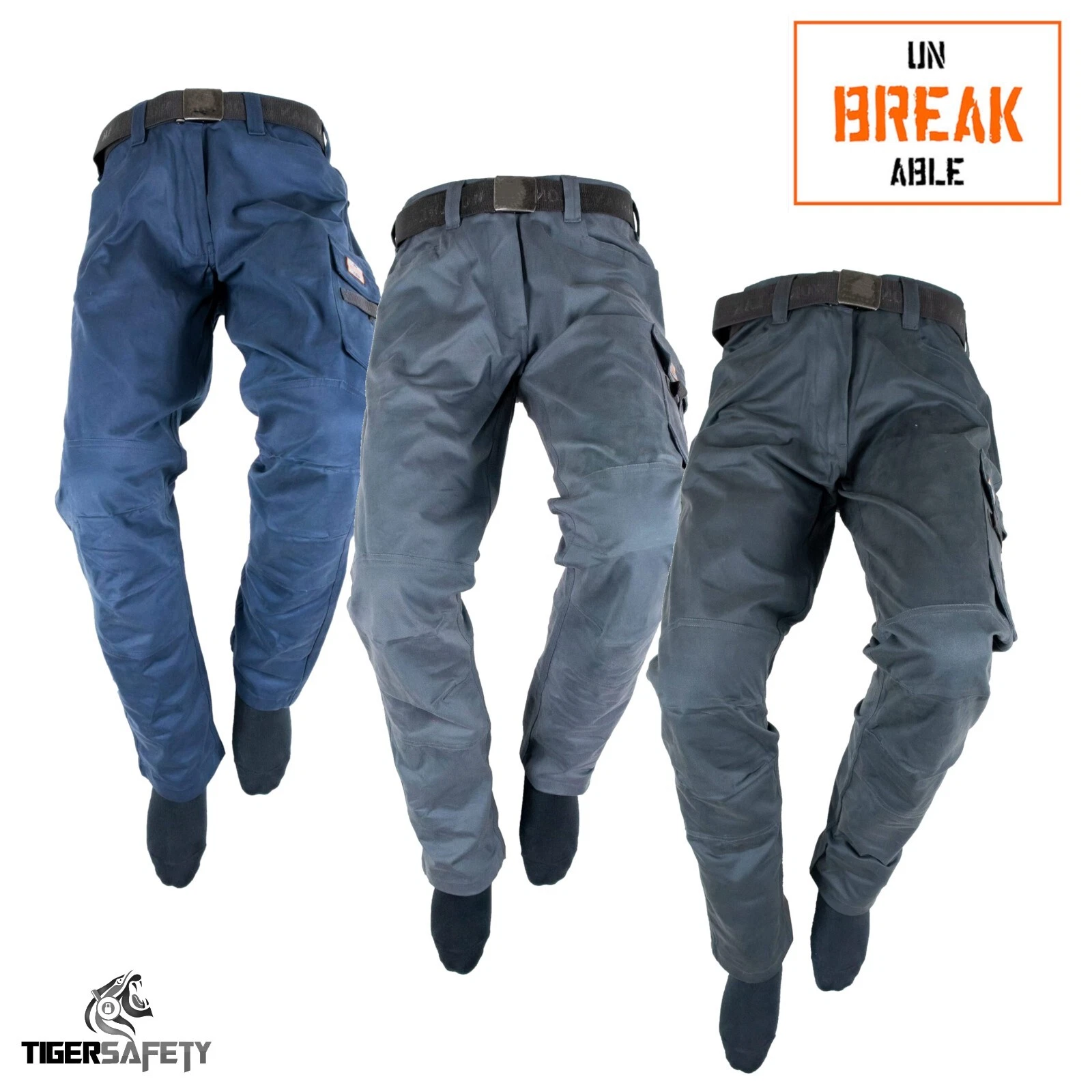 Unbreakable Reflex Stretch Men's High Quality Cargo Combat Work Trousers Pants
