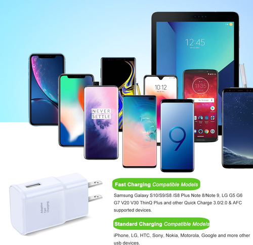 USB Fast Charger Wall Power Adapter 10Ft Long Type C Cable For Samsung Android - Picture 10 of 14