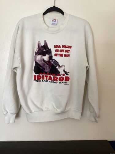 Vintage 1992 Alaska’s Iditarod Husky Race The Last Great Race Sweatshirt Medium - Picture 1 of 7