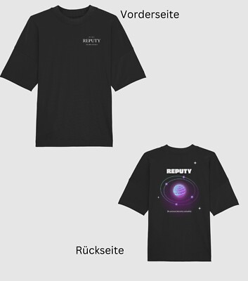 Reputy - Orbit - Black - Organic Oversized Shirt - Größe L