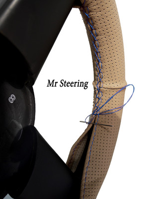 Custom Steering Ltd Lenkradbezug Für ISUZU RODEO Beige Perforiertes Leder