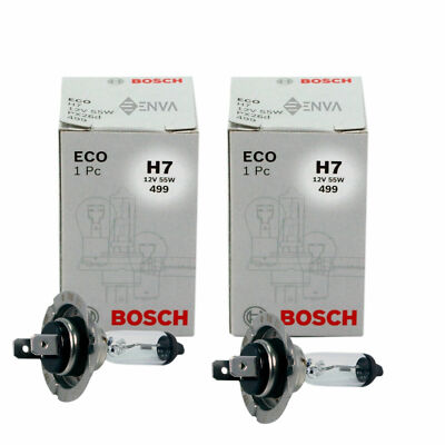 2x-Geniune Bosch Eco H7 12V 55W 499 Scheinwerferlampen