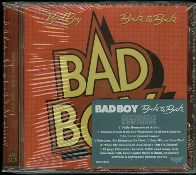 Bad Boy Back To Back CD new Rock Candy Records Reissue of 1978 album