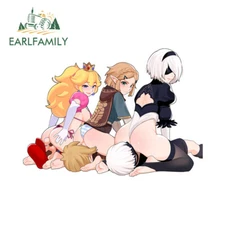 EARLFAMILY 5.1" Funny Car Stickers Tumbler Aquaflask Graffiti Design Host Decals