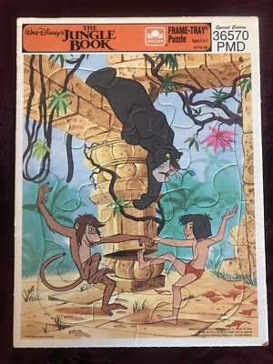 Vintage Golden Frame-tray Puzzle Disney The Jungle Book Special