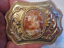 POLISHED STONE BELT BUCKLE - TUB CR