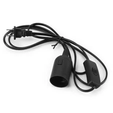 E26 E27 Light Bulb Socket Lamp Power Cord Wall Outlet Plug Adapter On/Off Switch