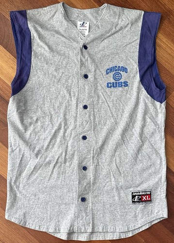 Vintage 2000 Y2K Logo Athletic Chicago Cubs ärmelloses Trikot Shirt XL X-LARGE