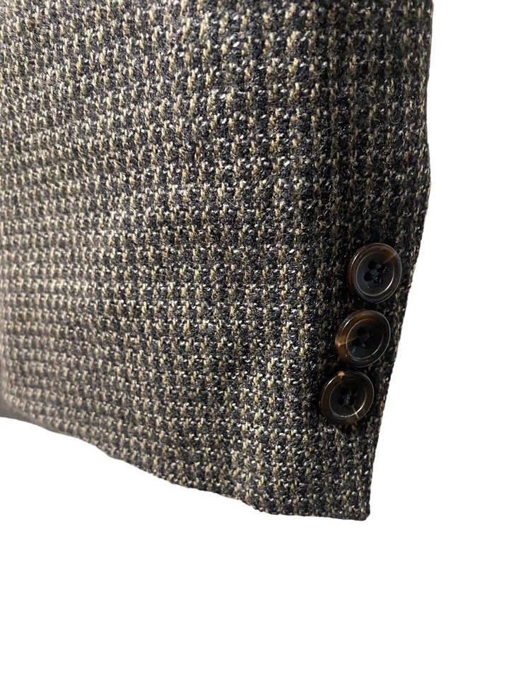 Blazer vintage años 90 Joseph Feiss pata de gallo mezcla de lana para hombre talla 44R Foto 4 de 4