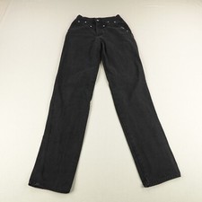 Rockies Jeans Womens 30 Black Denim High Rise Bareback Horseback Riding Cowboy