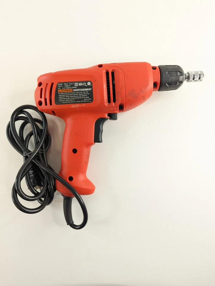 Black & Decker DR220 Corded Drill – 3/8" Quick Connect Chuck – 5.2A - Image 3 of 4