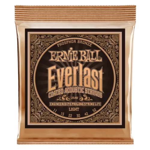 Ernie Ball #2548 Everlast Coated Phos Bronze Acoustic Guitar Strings .011-.052