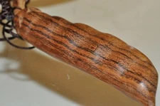 101mm"Fertility&Blessing"~Wood PEA-POD Hand-Carved Long Pendant Necklace R1352