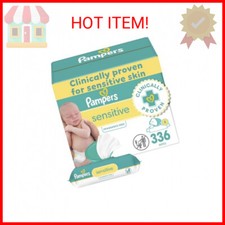 Pampers Baby Wipes Sensitive, Water Based Baby Wipes, Hypoallergenic and Unscent