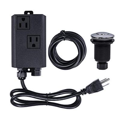Garbage Disposal Air Switch Kit Dual Outlet Sink Top Waste Disposal Stainless 