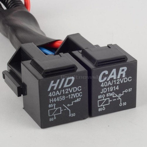 H4+H4 Headlight Black Booster Wire Harness BYWG - Picture 3 of 5