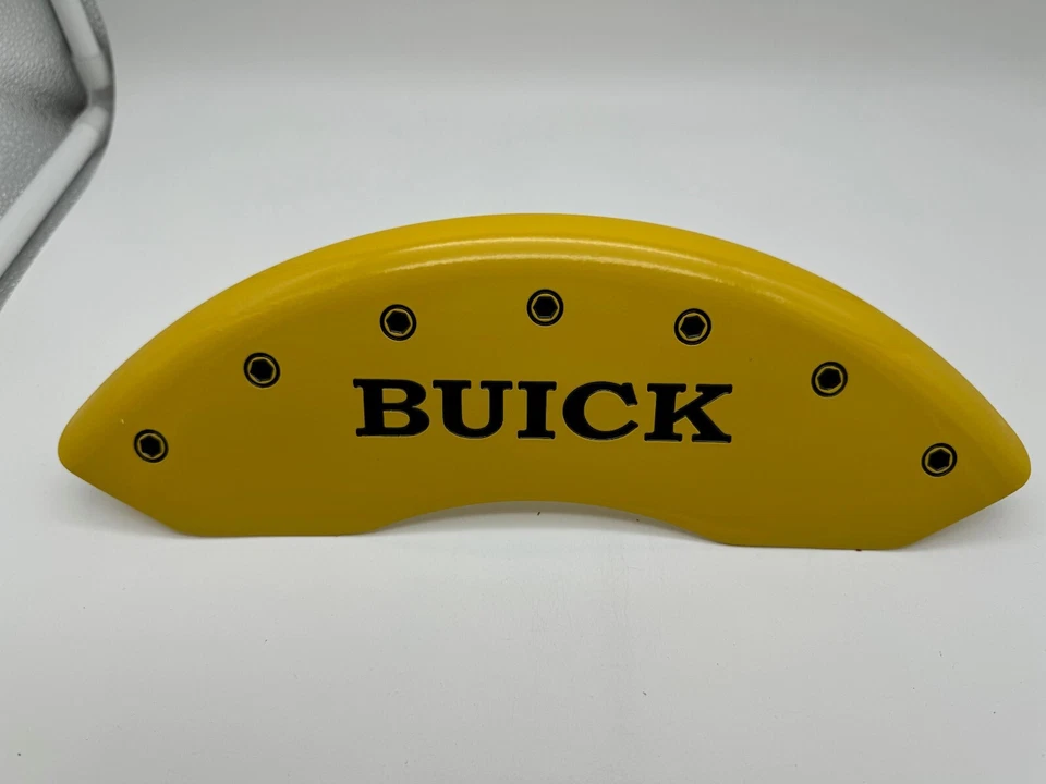 MGP CALIPER COVERS 2006 TO 2011 BUICK LUCERNE V6 YELLOW PREVIOUS INSTALLED - Image 4 of 4