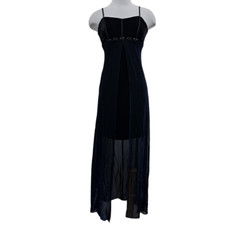 Vintage Blondie Nites By Jaslene Y2K Whimsigoth Velvet Sheer Babydoll Dress S3/4