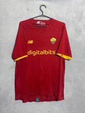 AS Roma Home football shirt 2021 2022 Jersey New Balance Polyester Mens Size L