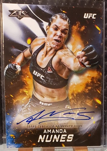 Amanda Nunes #FA-AN 2019 Topps UFC Knockout Fire Autographs card