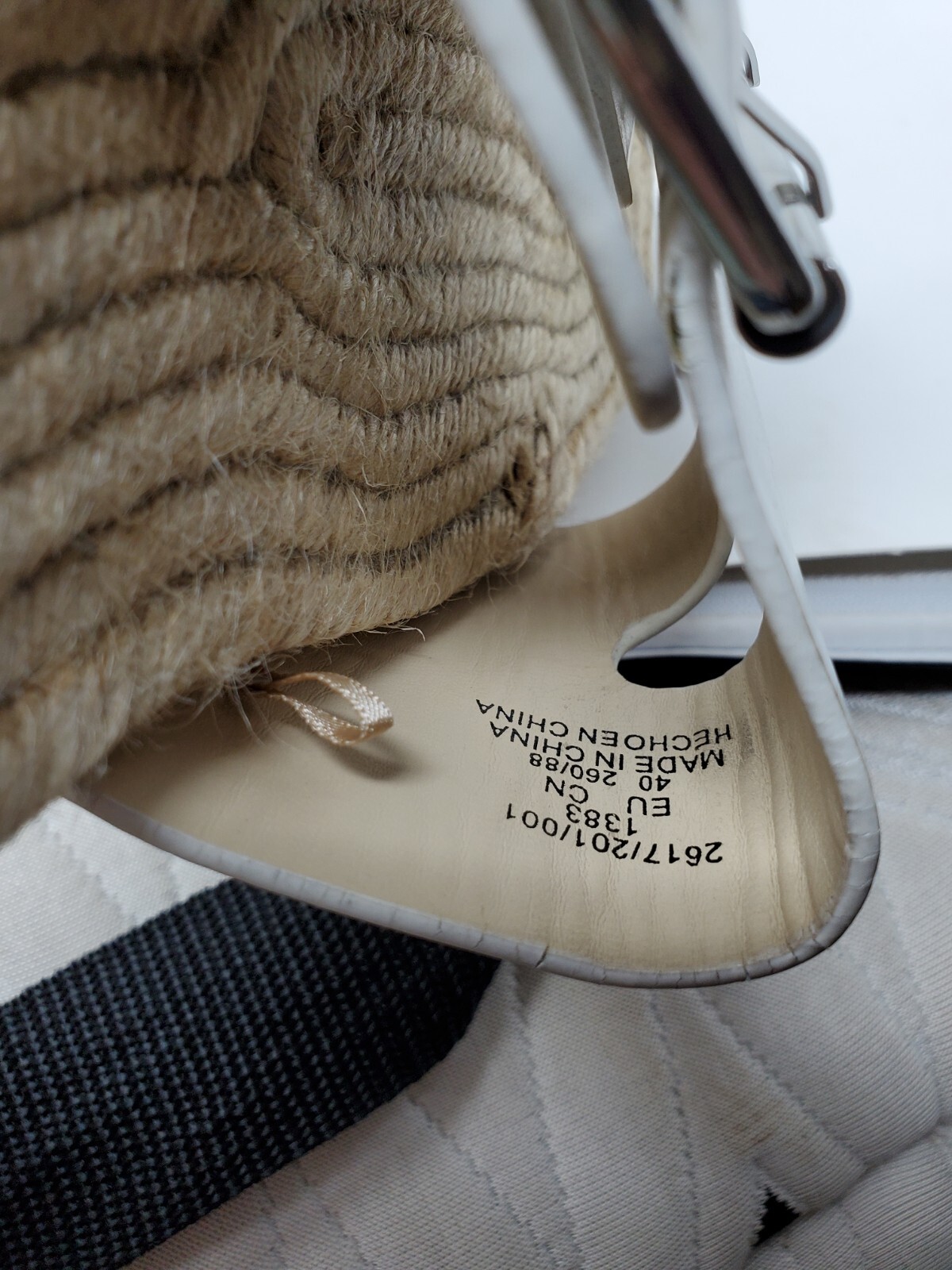 Zara Basic Collection White Double Buckle Espadri… - image 8