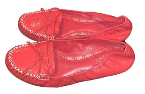 coach red loafers