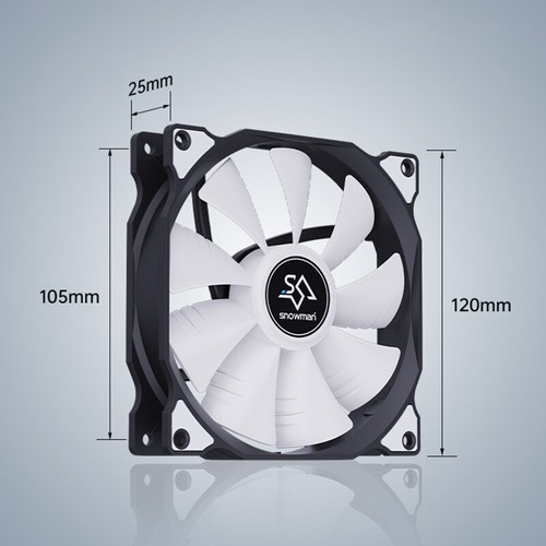12cm Computer PC Case Fan PWM 4Pin Intelligent Temperature Control Cooling Fan - Afbeelding 11 van 14