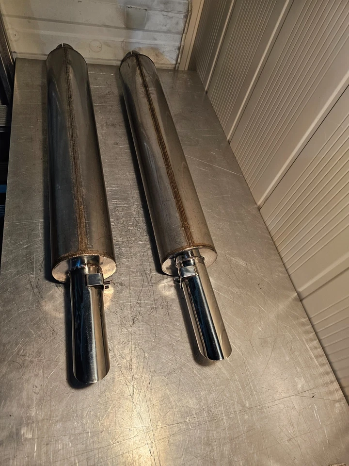 ASTON MARTIN AMV8 DBS EXHAUST SILENCERS STEINLESS STEEL 5.3 V8 - Image 3 of 4