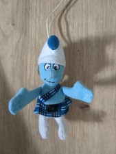Rare 2011 Gutsy Smurf 5&rdquo; 12cm Plush Soft Toy McDonald's Happy Meal X3