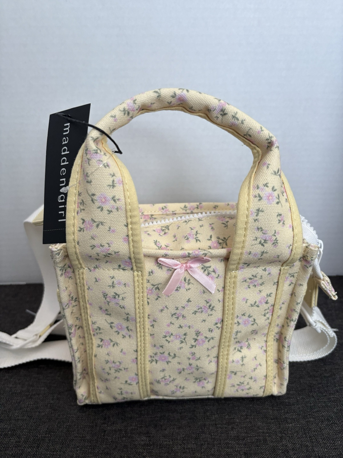 Madden Girl Steven Madden Yellow Floral Bow Mini Tote TikTok Viral Bag