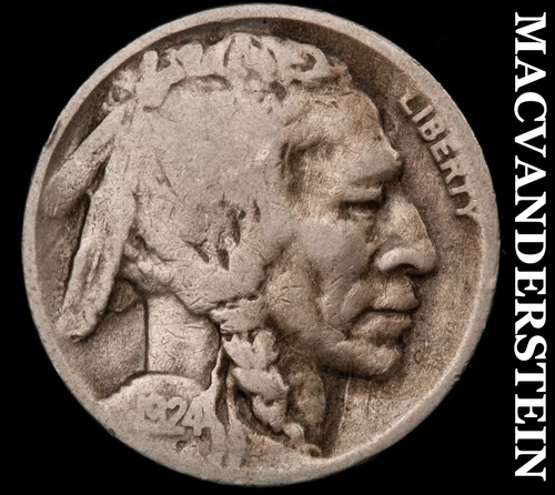 1924-D Buffalo Nickel- Semi Key Better Date No Reserve #J4498