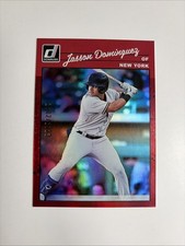 2023 Panini Donruss - Retro 1990 Variation Jasson Dominguez #253 Holo Red...