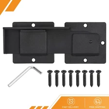 Flip Gate Latch Locks with Padlock Hole 4mm Adjustable Door Latch Black