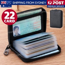 Mini Leather 22 card Wallet Business Case Purse Credit Card Holder RFID Blocking
