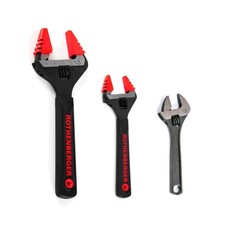 Rothenberger Wide Jaw Adjustable Wrench Spanner Set 4" 6" & 8" Softgrip Handle