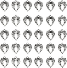 60Pcs Angel Wings Pendant Charm for DIY Jewelry Making Supplies