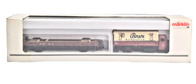 Märklin 46361 Spur HO DB Rungen Güterwagen F8 LKW Lackierung mehrfarbig verpackt.