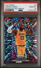 2021 PANINI PRIZM FEARLESS FAST BREAK #6 LEBRON JAMES PSA 10