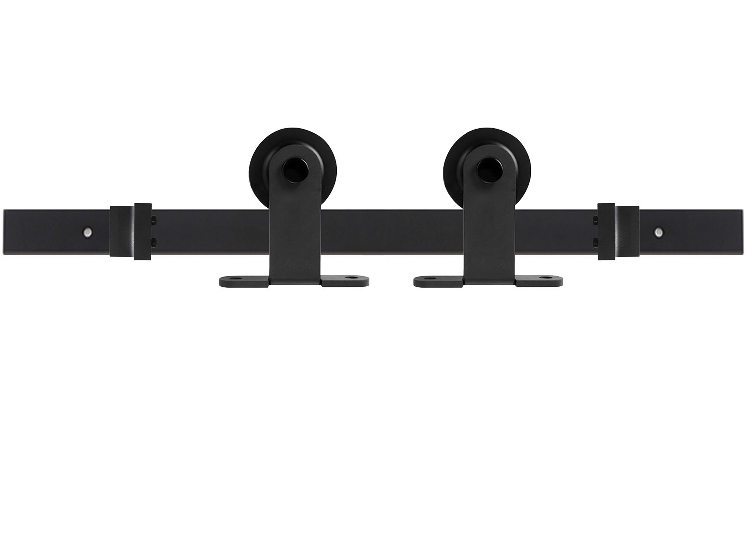 Miseno 96 Inch Black Top Mount Barn Door MBDH0305X96 Standard Wheel