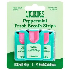 Peppermint Breath Strips On-the-Go, Sugar Mouth Freshener Dissolving Brea...