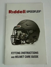 Riddell Football Helmet Speedflex Owners Manual Fitting User Instructions Guide